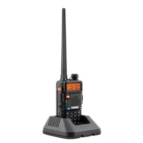 1.5" LCD 5W 144~148MHz / 420~450MHz Dual Band Walkie Talkie with 1-LED Flashlight (Black)