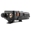 1.5" LCD 5W 144~148MHz / 420~450MHz Dual Band Walkie Talkie with 1-LED Flashlight (Black)