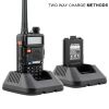1.5" LCD 5W 144~148MHz / 420~450MHz Dual Band Walkie Talkie with 1-LED Flashlight (Black)