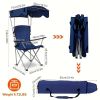 Foldable beach canopy chair, sun protection camping lawn canopy chair, 330 pound load folding seat