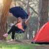 Foldable beach canopy chair, sun protection camping lawn canopy chair, 330 pound load folding seat